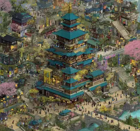 团队围绕数据报告进行讨论与协作的工作场景